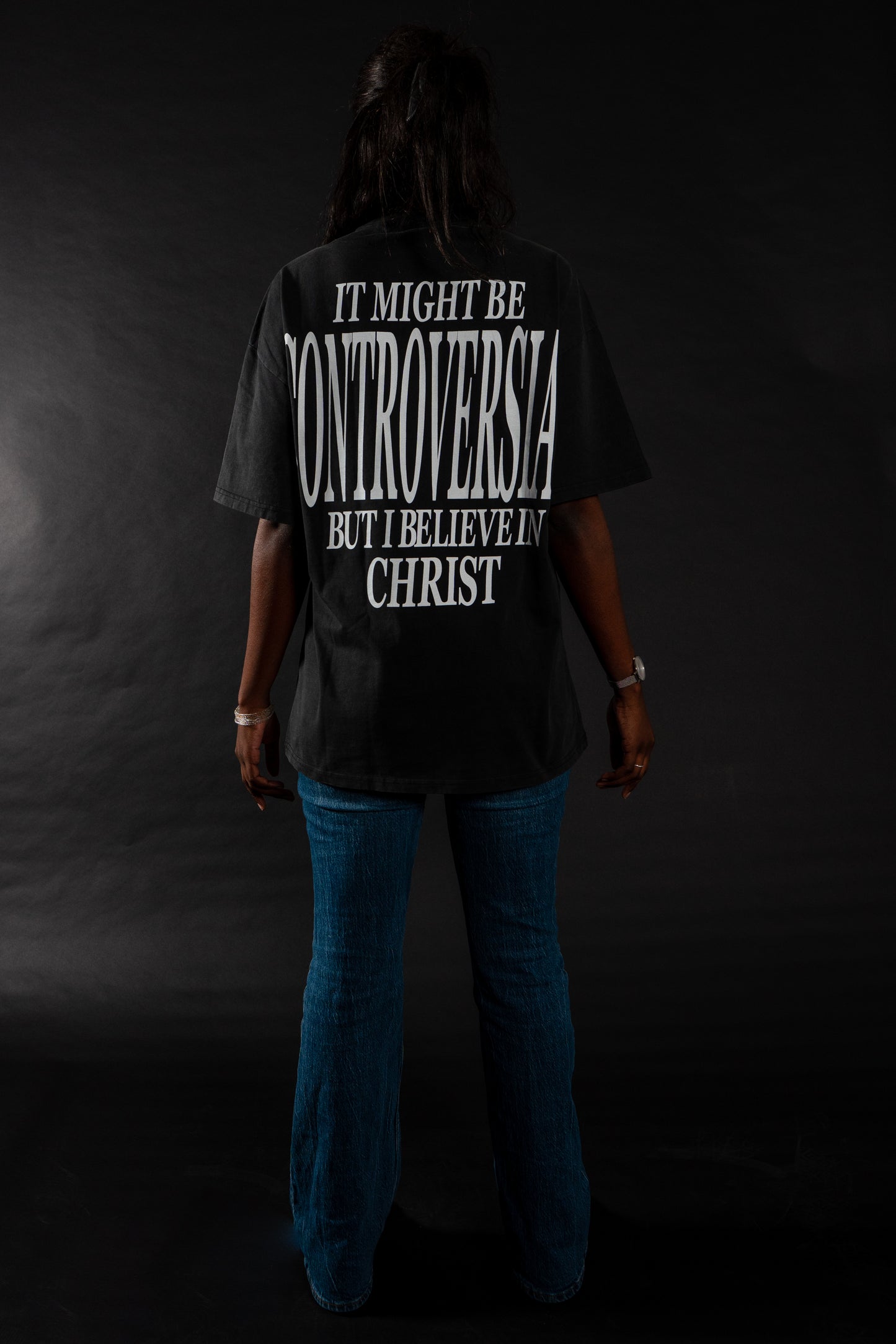 "CONTROVERSIAL" SHIRT WASHED BLACK