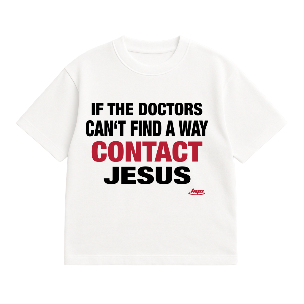 "CONTACT JESUS" SHIRT - WHITE