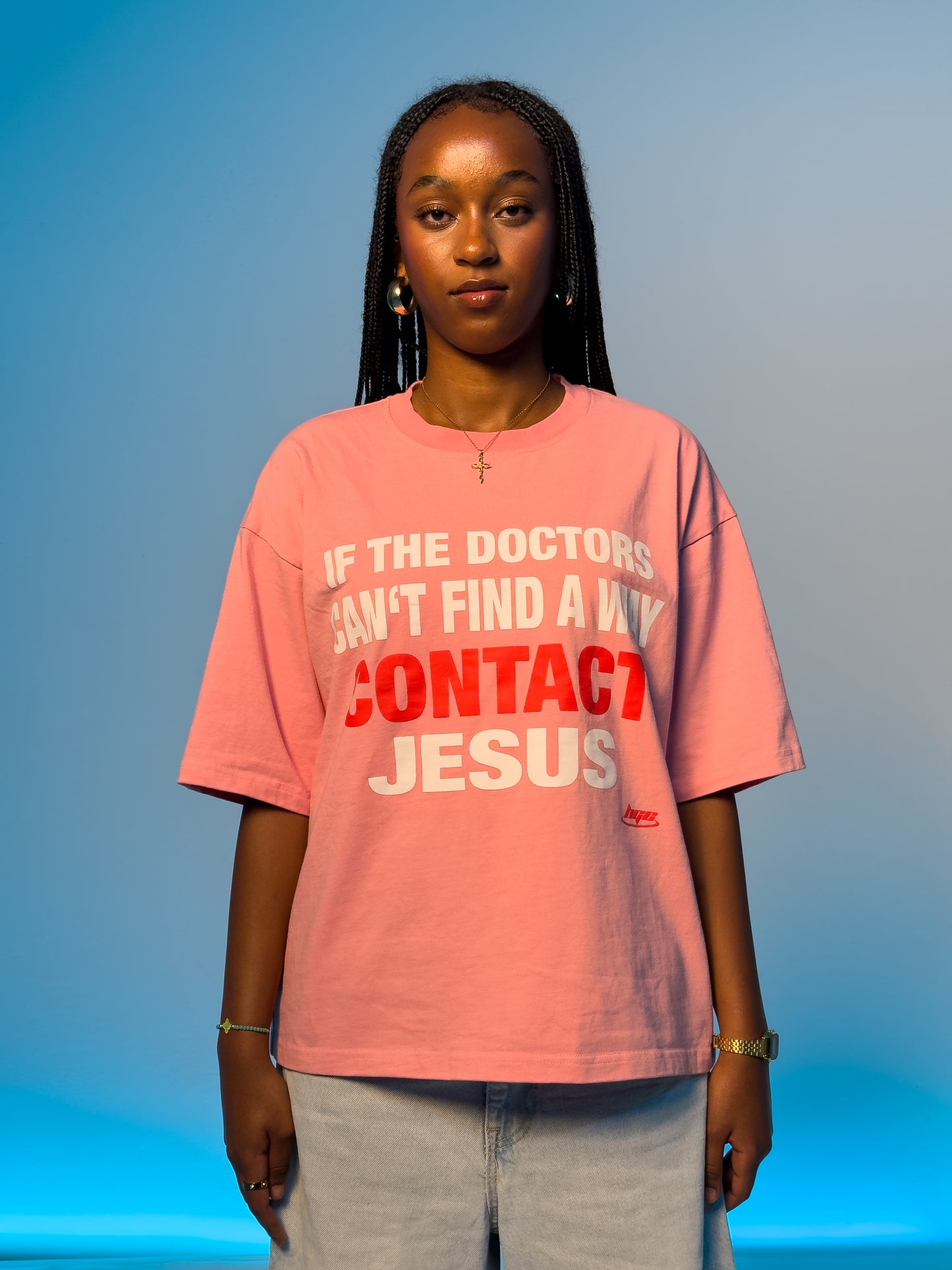 "CONTACT JESUS" SHIRT - PINK