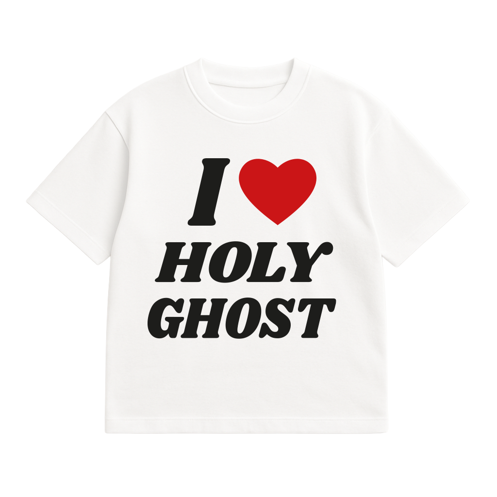 "I LOVE HOLY GHOST" SHIRT - WHITE