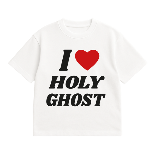 "I LOVE HOLY GHOST" SHIRT - WHITE