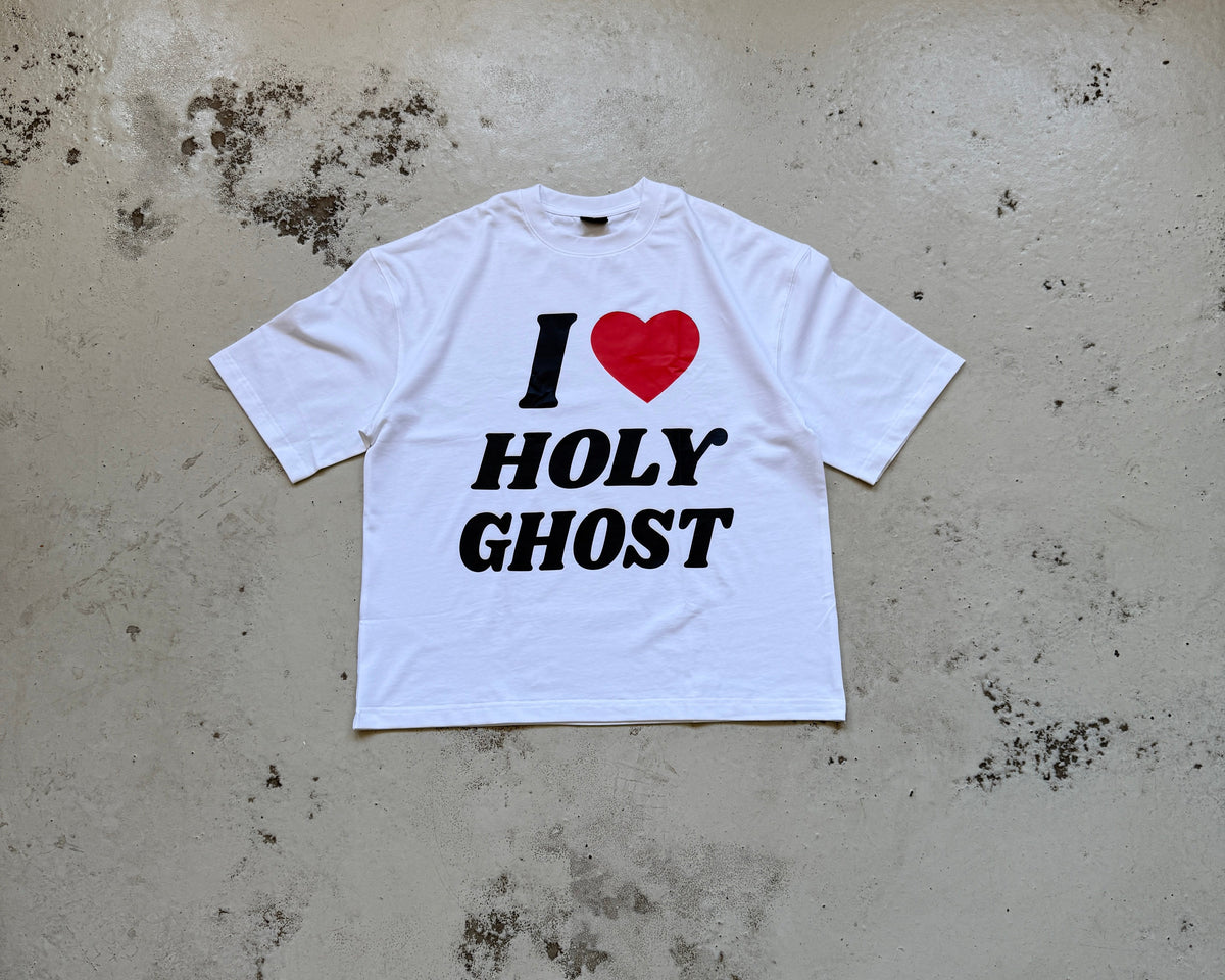 "I LOVE HOLY GHOST" SHIRT - WHITE