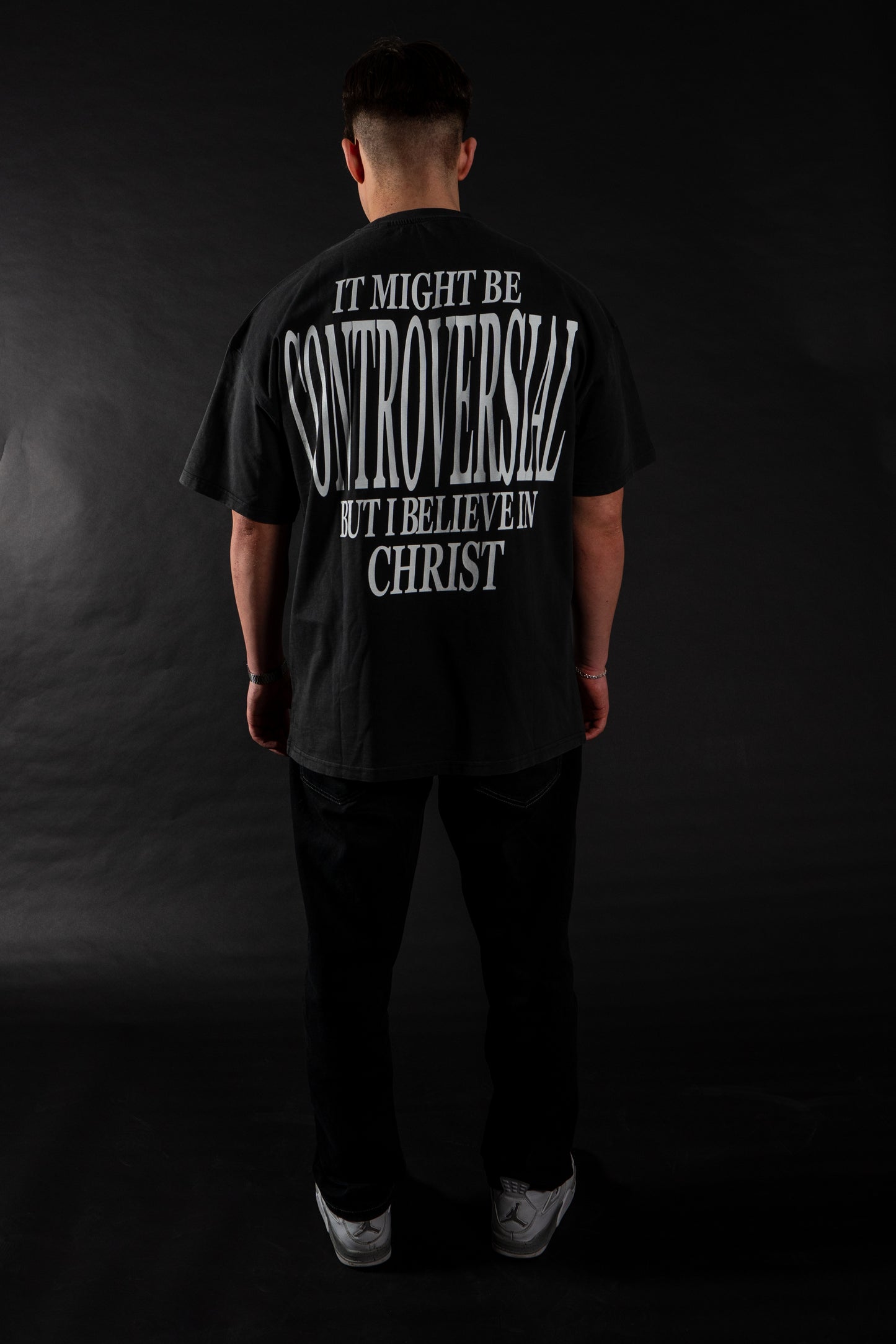 "CONTROVERSIAL" SHIRT WASHED BLACK