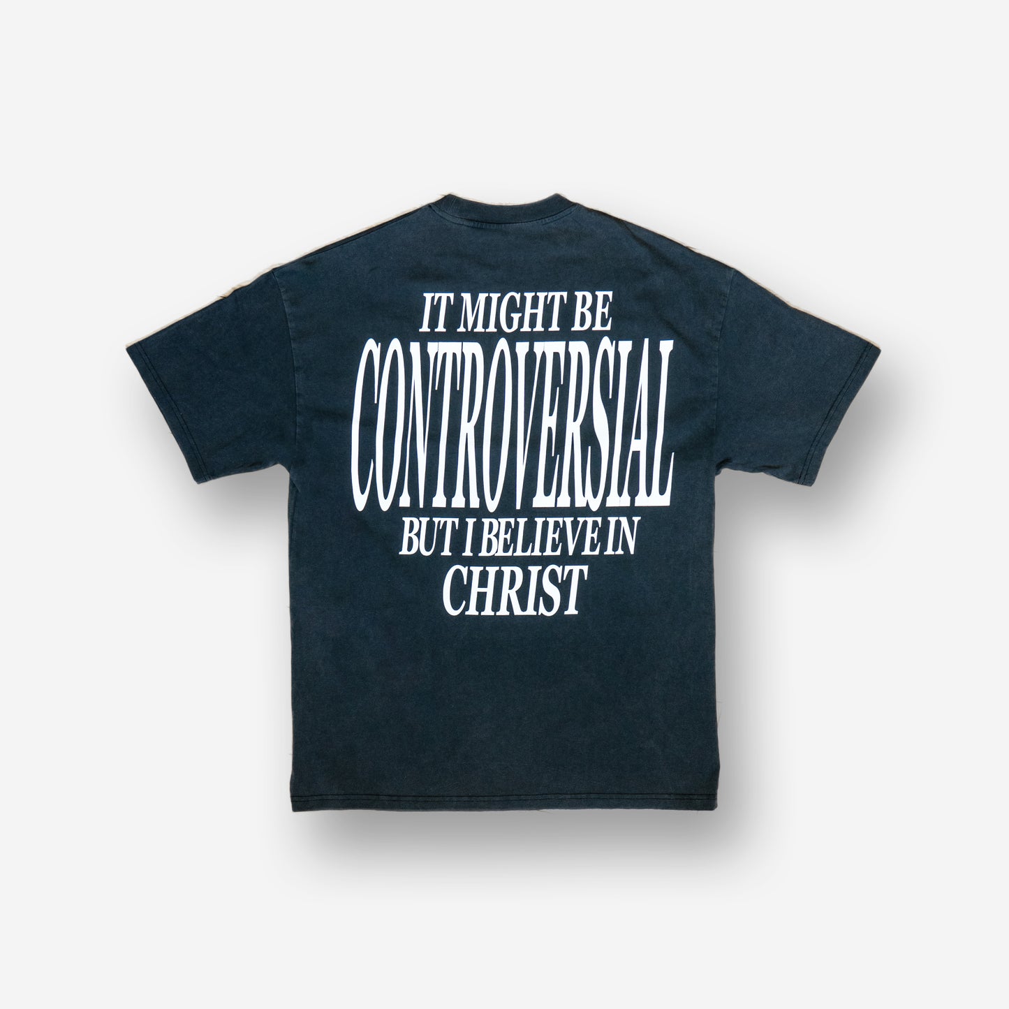 "CONTROVERSIAL" SHIRT WASHED BLACK