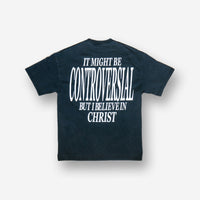 "CONTROVERSIAL" SHIRT WASHED BLACK